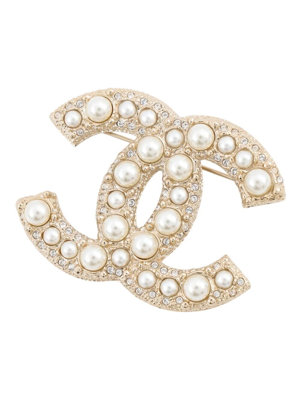 Chanel Cc Logo Brooch Metal #357871C12B